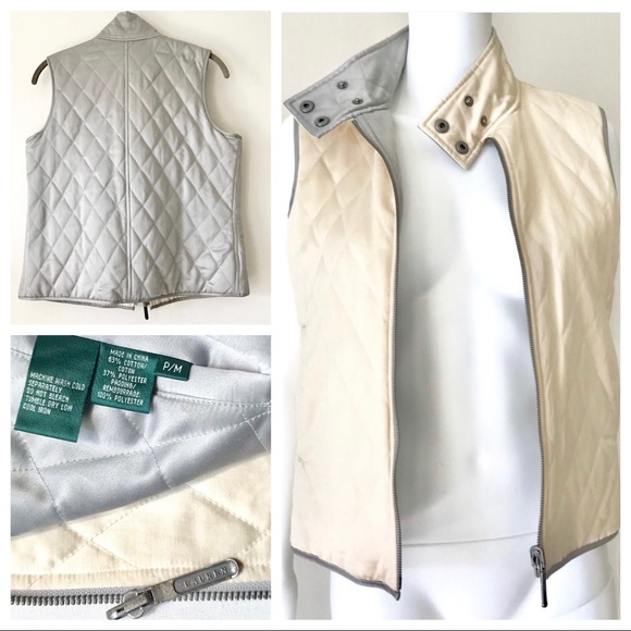 Ralph Lauren Jackets & Blazers - LAUREN Reversible Quilted Mockneck Zip-Up Vest P/M